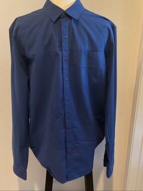 5.11 Tactical Men's Long-Sleeve Button-Up Shirt - Deep Blue    like new